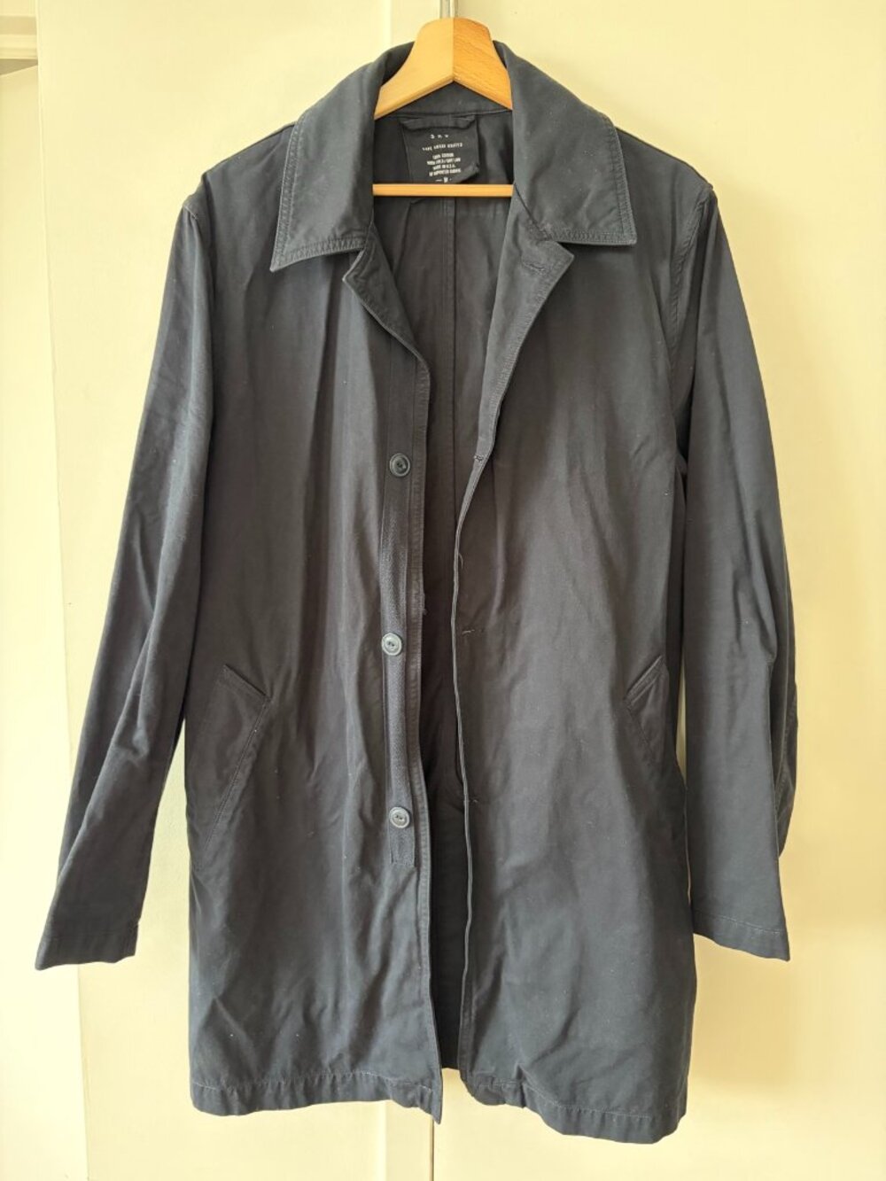 Save Khaki United Long Chore Coat Black Cotton M